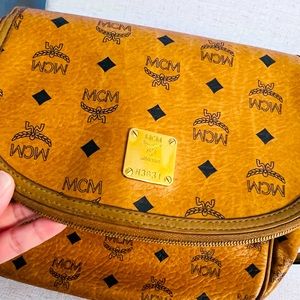 MCM Visetos Cognac sling bag